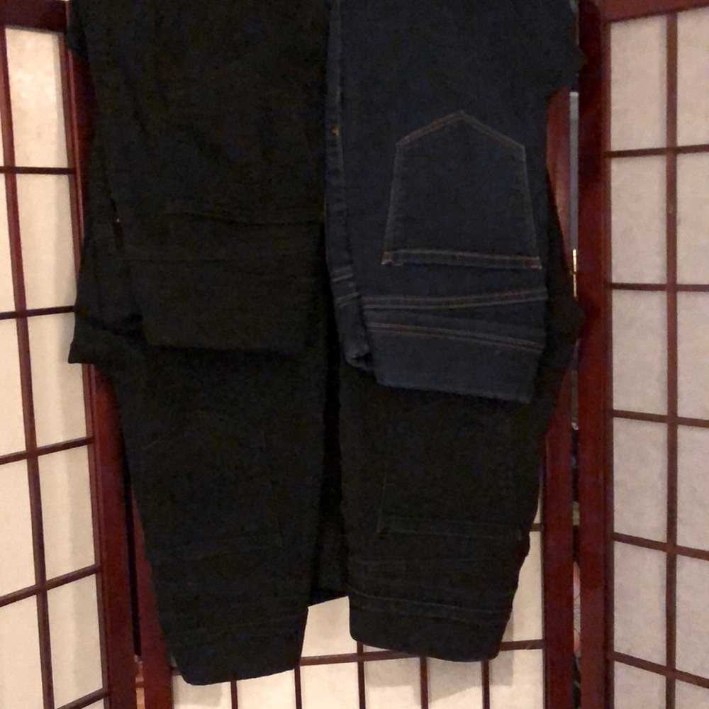 4 Pairs of Old Navy Black & Navy size 4 long Super skinny high waisted jeggings